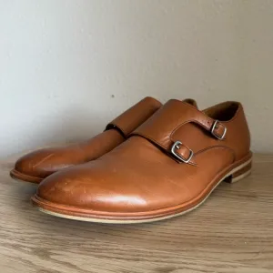 Warfield &amp; Grand James British Tan Double‎ Monk Mens Dress Shoes Size 11.5 80919