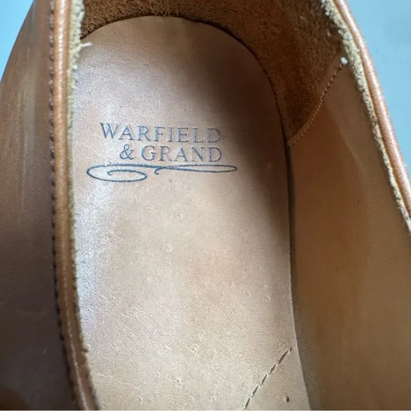 Warfield &amp; Grand James British Tan Double‎ Monk Mens Dress Shoes Size 11.5 80919