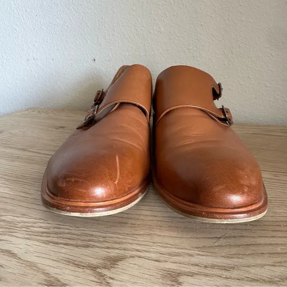 Warfield &amp; Grand James British Tan Double‎ Monk Mens Dress Shoes Size 11.5 80919