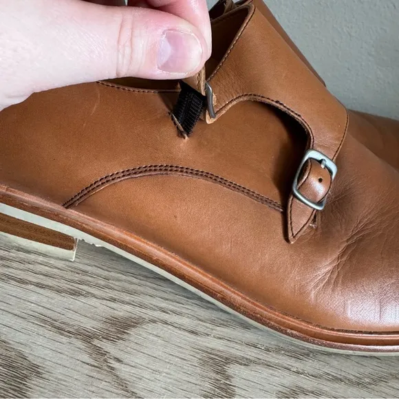 Warfield &amp; Grand James British Tan Double‎ Monk Mens Dress Shoes Size 11.5 80919