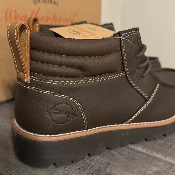 WEATHERPROOF VINTAGE Mens Brown Pull Tab Padded Chester Platform Chukka Boots 8M