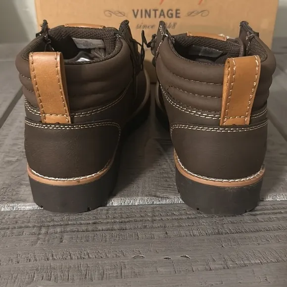 WEATHERPROOF VINTAGE Mens Brown Pull Tab Padded Chester Platform Chukka Boots 8M