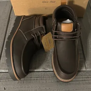 WEATHERPROOF VINTAGE Mens Brown Pull Tab Padded Chester Platform Chukka Boots 8M
