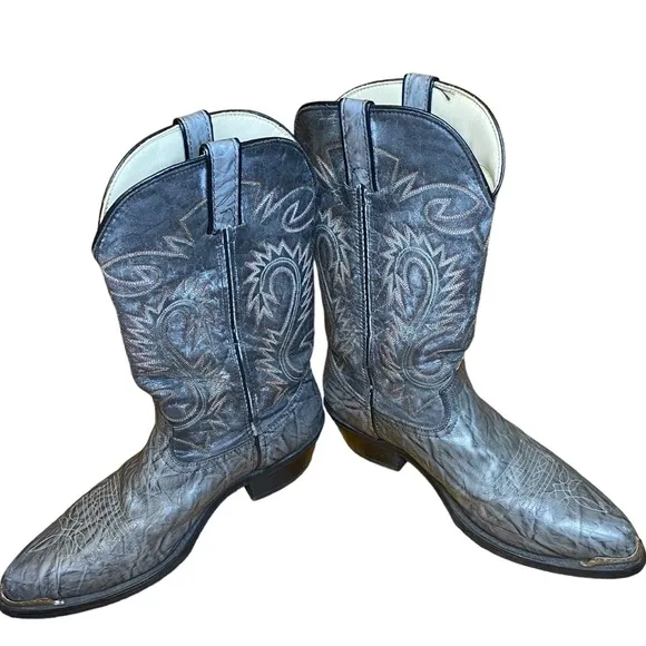 Western Gray Cowboy Boots size 10.5