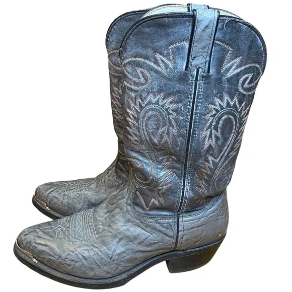 Western Gray Cowboy Boots size 10.5