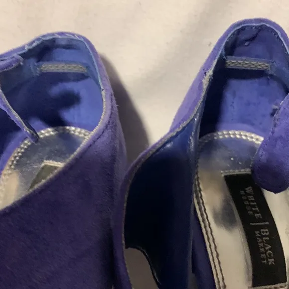 WHBM Blue Suede-Like Sandals