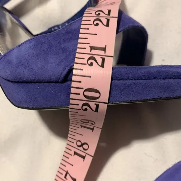 WHBM Blue Suede-Like Sandals
