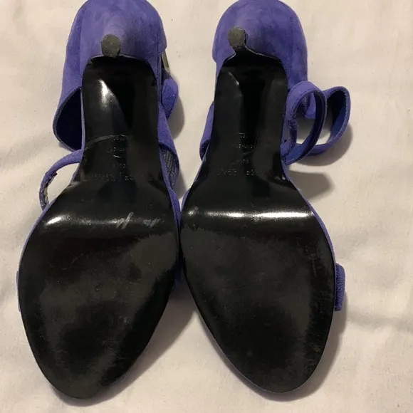 WHBM Blue Suede-Like Sandals