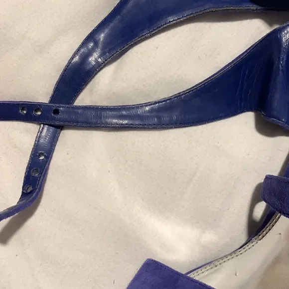WHBM Blue Suede-Like Sandals