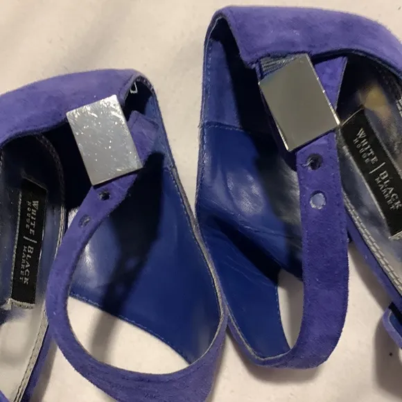 WHBM Blue Suede-Like Sandals
