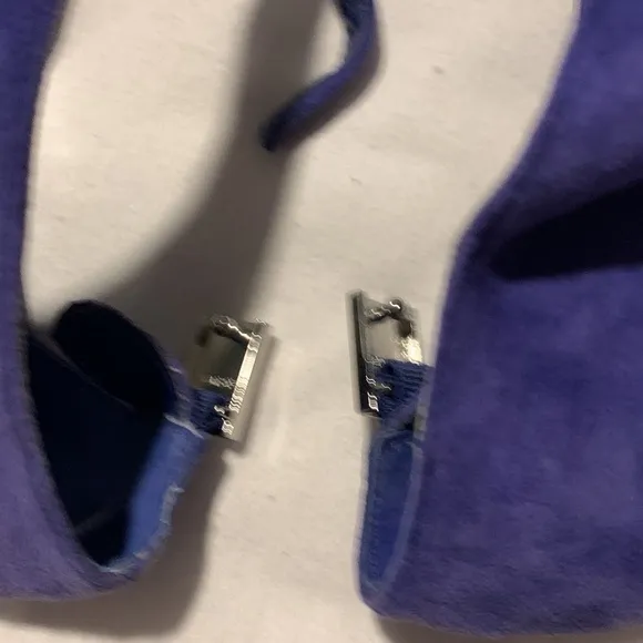 WHBM Blue Suede-Like Sandals