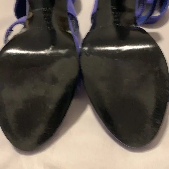 WHBM Blue Suede-Like Sandals