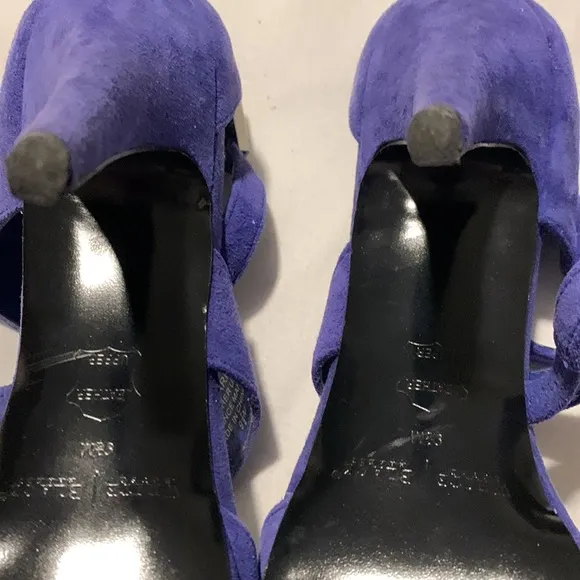 WHBM Blue Suede-Like Sandals