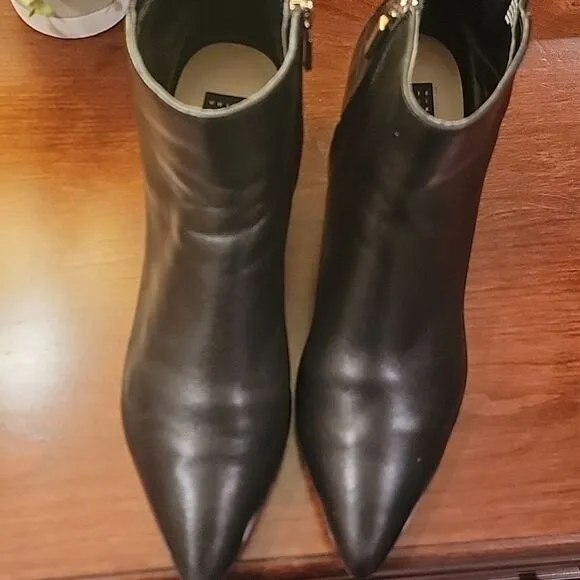 WHBM Elegant Black Ankle Boots SZ 9