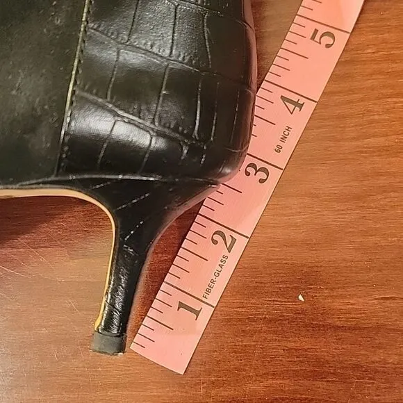 WHBM Elegant Black Ankle Boots SZ 9