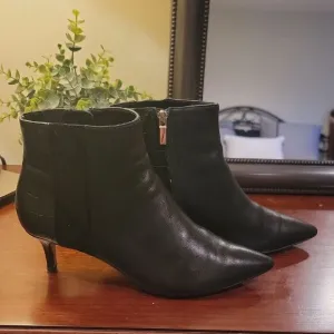 WHBM Elegant Black Ankle Boots SZ 9