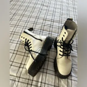 White doc martens Jaden platform boots