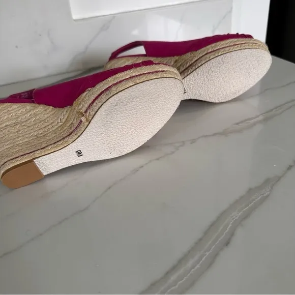 White House Black Market Lola Pomegranate Espadrille Sandals Sz 9