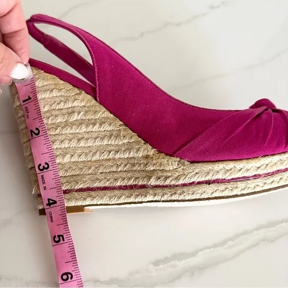 White House Black Market Lola Pomegranate Espadrille Sandals Sz 9