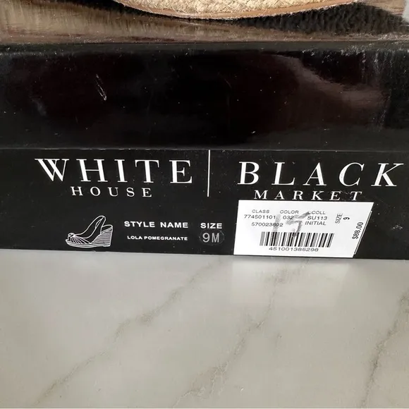 White House Black Market Lola Pomegranate Espadrille Sandals Sz 9