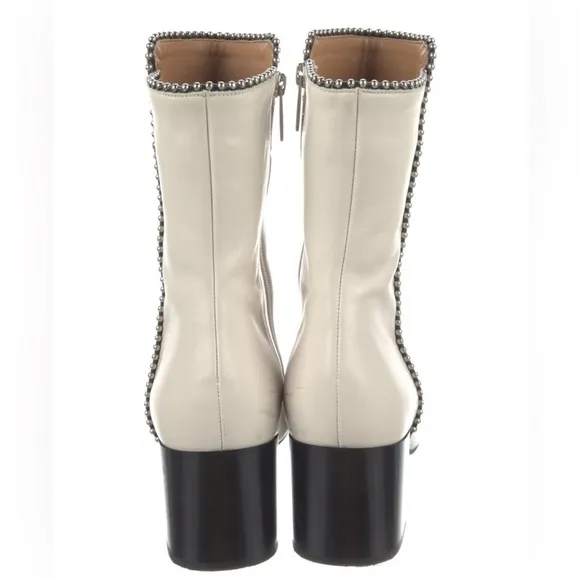 White with silver accents Aquatalia boots