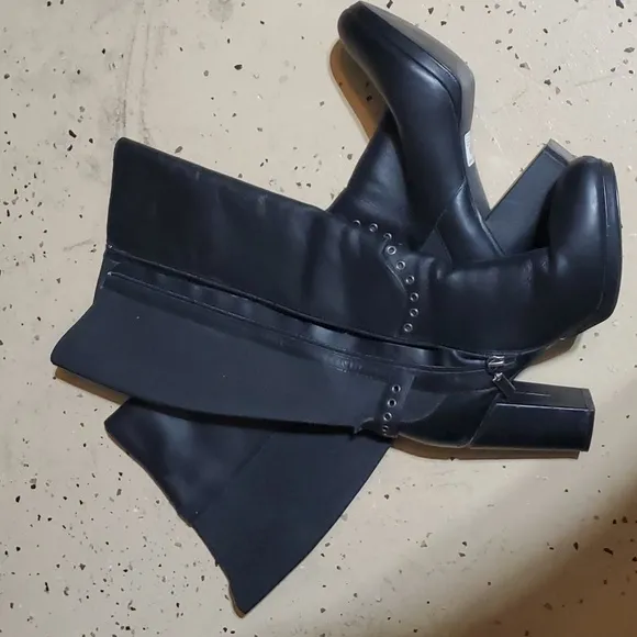Wide calf high heel boots, size 10W