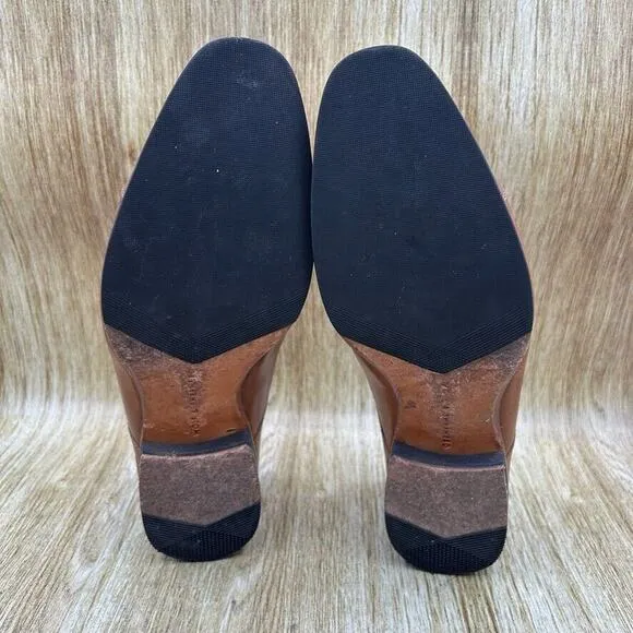 Wolf‎ and Shepherd Double Monk Strap Men's Size 8.5 Brown Leather Dress Shoes