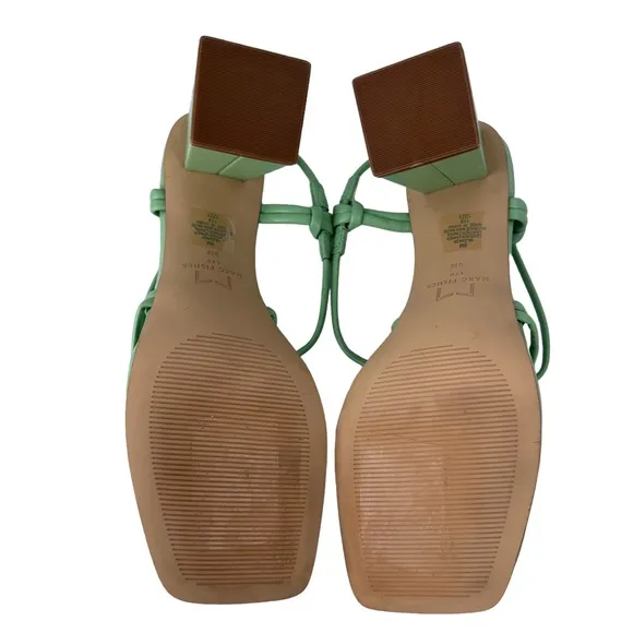 Woman's Heels‎ Marc Fisher LTD Giada Light Green Sandal Size 9M