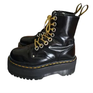 Women's Dr Martens Jadon Max Boots Size 6 Black Platform Goth Grunge Punk Rock