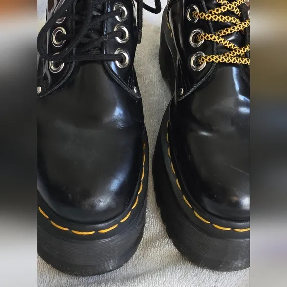 Women's Dr Martens Jadon Max Boots Size 6 Black Platform Goth Grunge Punk Rock