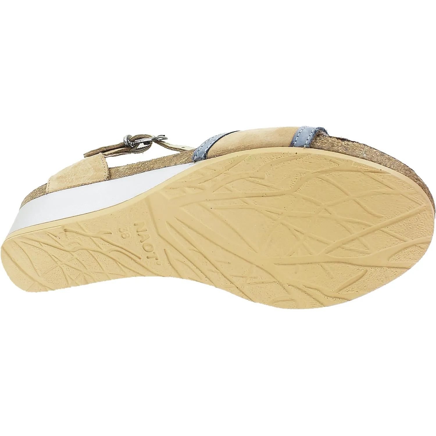 Women's Naot Fiona Nude/Feathery Blue/Gold Nubuck/Leather