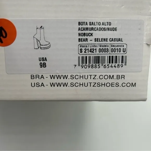 Women’s Schutz suede platform ankle boots, size 9, made in Brazil