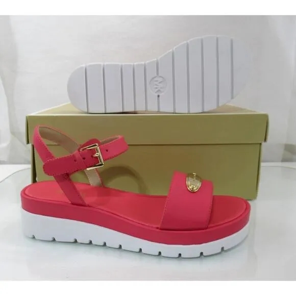 Women's Shoes Michael Kors Darcy Platform Sandal Geranium Pink Size 7.5
