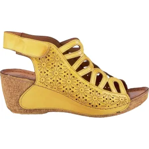 Women's Spring Step Inocencia Yellow Leather