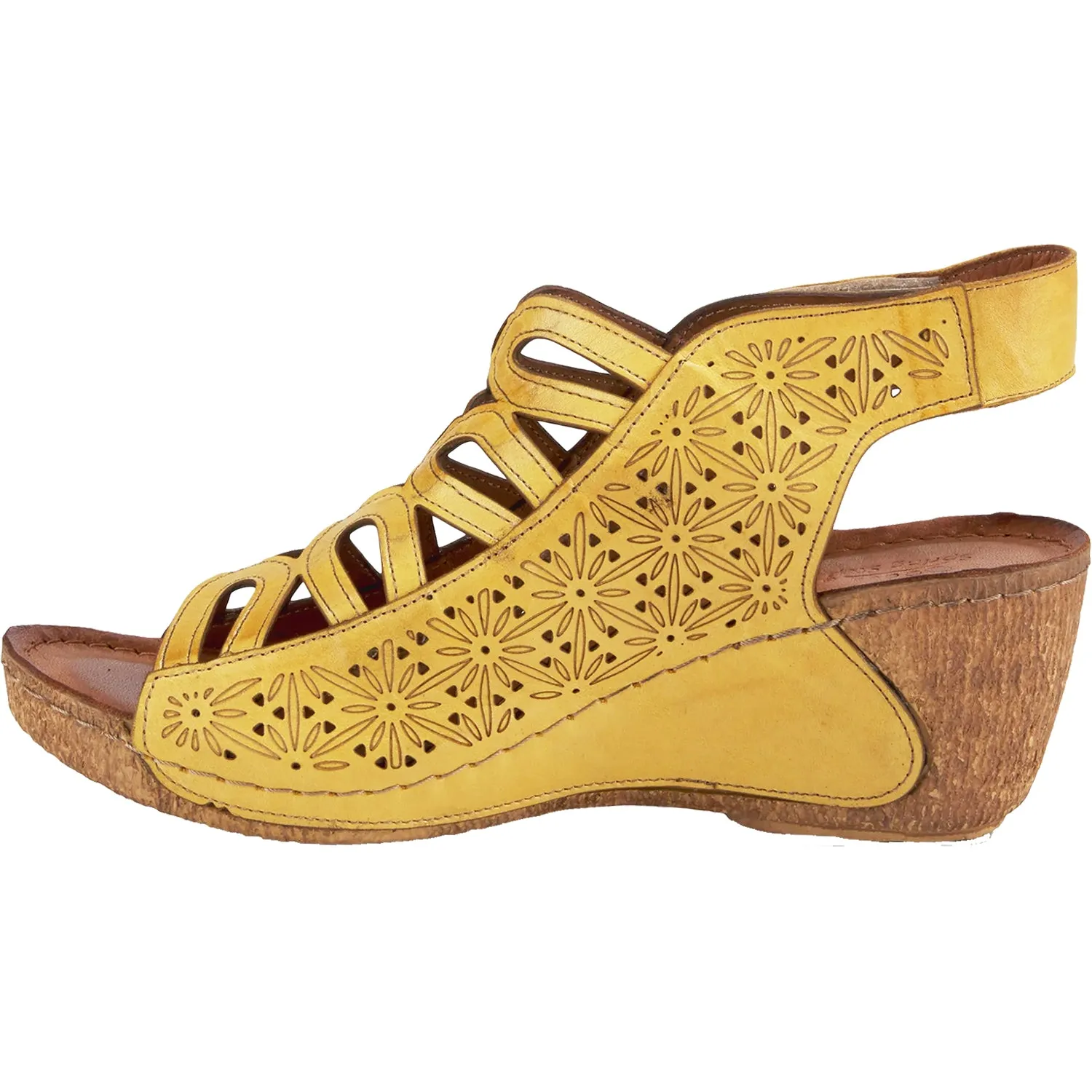 Women's Spring Step Inocencia Yellow Leather