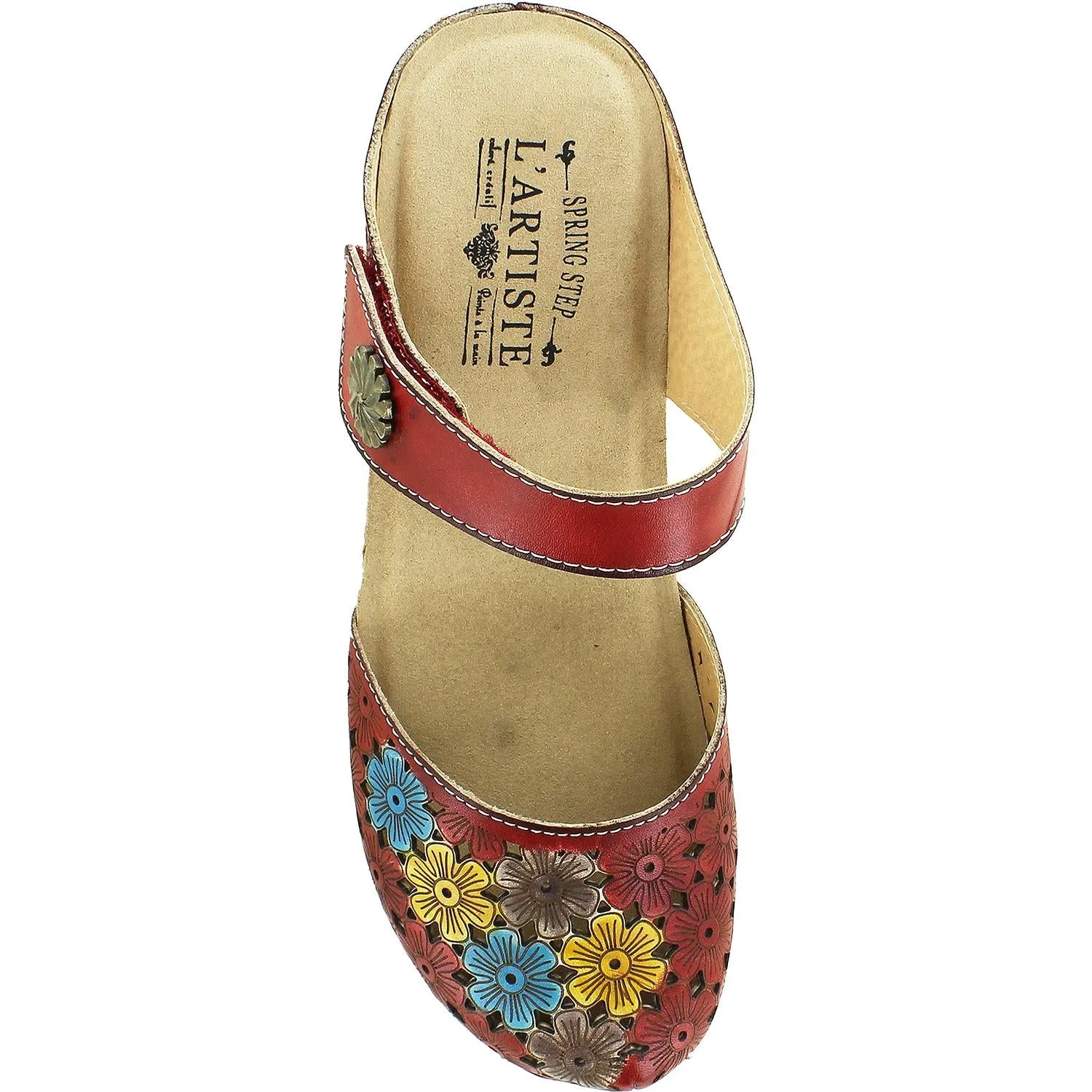 Women's Spring Step Spikey Red Multi Leather