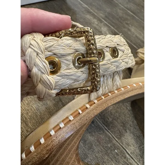 Women's Ulla Johnson Lydia Raffia High Heels in Natural Size 40 US 9