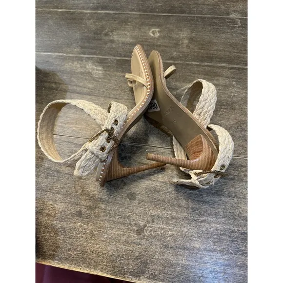 Women's Ulla Johnson Lydia Raffia High Heels in Natural Size 40 US 9