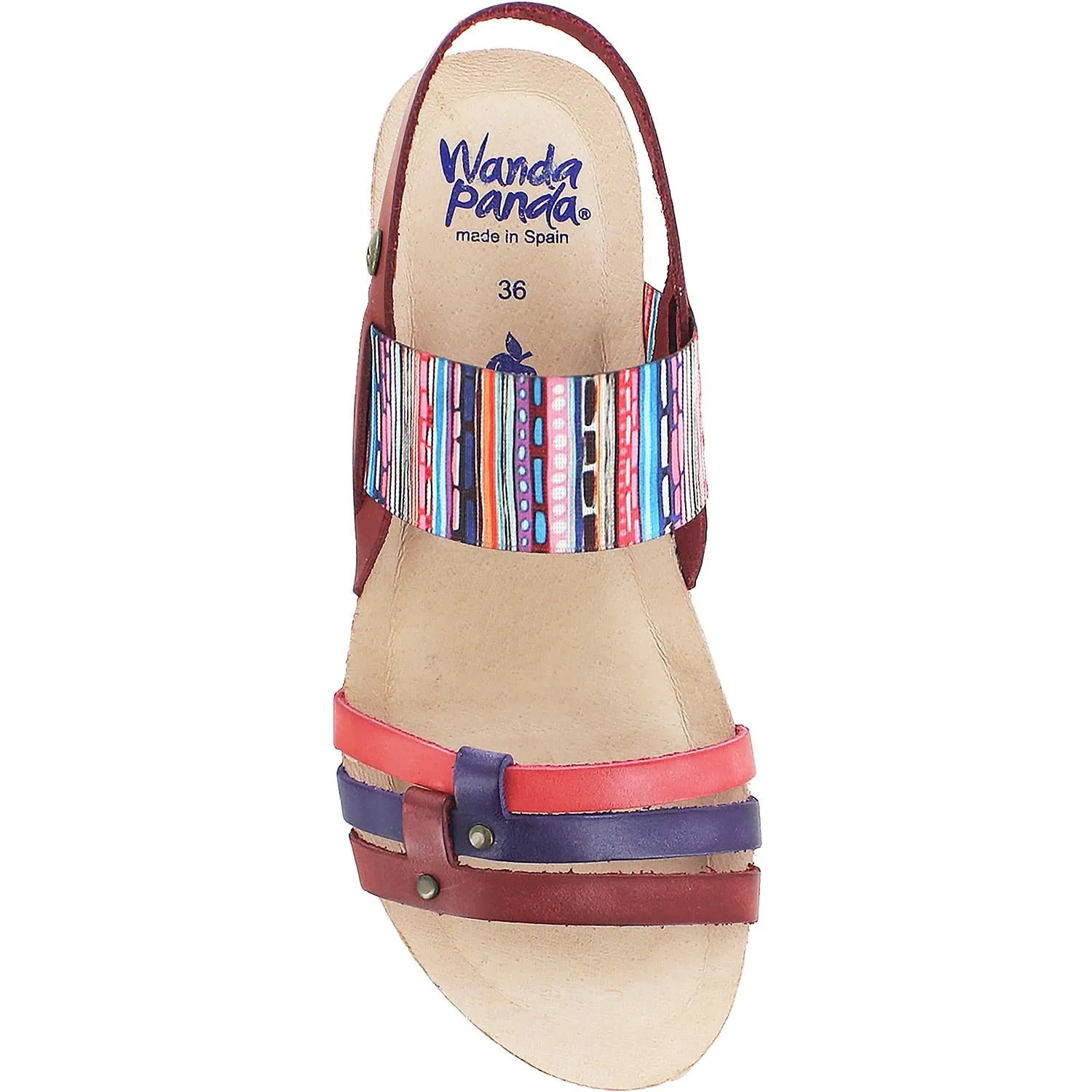 Women's Wanda Panda Becky WP-10709 Red 38 Combi Leather