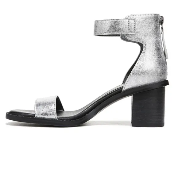✅Womens Zodiac Ilsa Block Heel Sandal in Metallic Silver