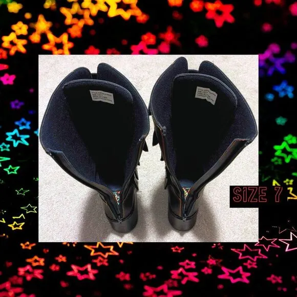 YRU Hi-Pride Dune Rainbow Platform Boots