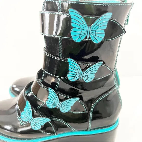 YRU Karma Butterfly Platform Boots-Size 7