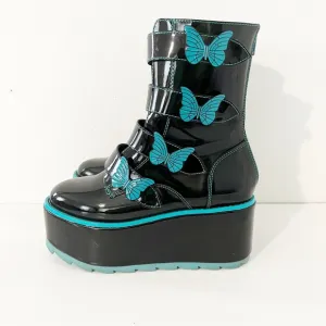 YRU Karma Butterfly Platform Boots-Size 7