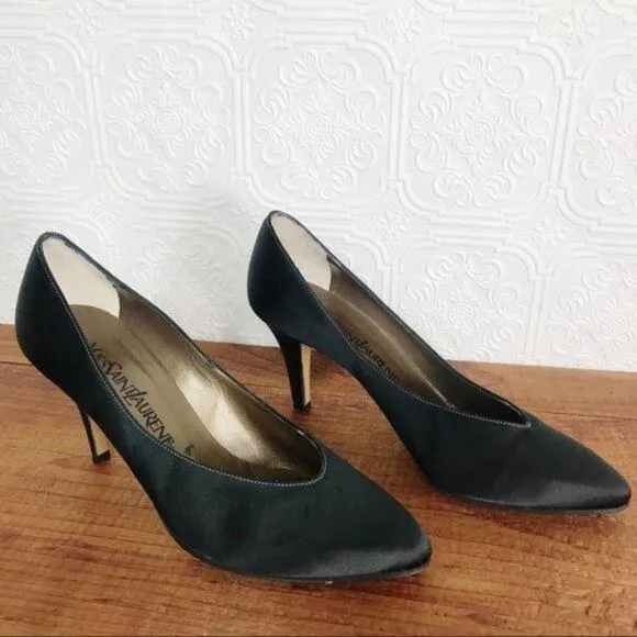 YVES SAINT LAURENT Satin Stiletto Pumps