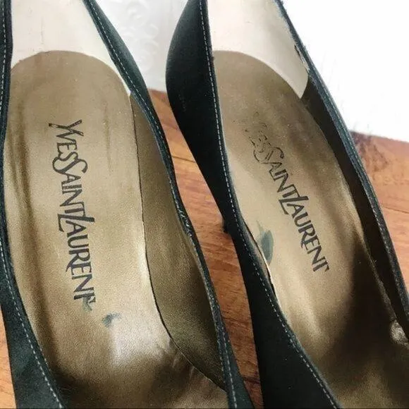 YVES SAINT LAURENT Satin Stiletto Pumps