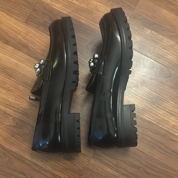 Zara Black Loafers size 41
