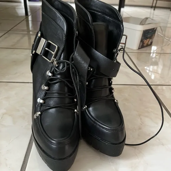 Zara | Leather Platform Boots