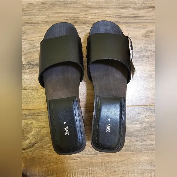 ZARA LEATHER SANDALS LIMITED EDITION, US 8