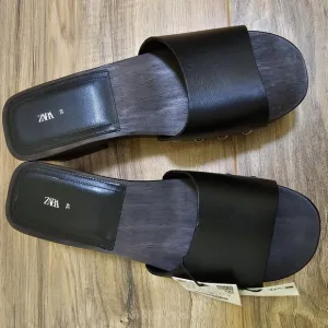 ZARA LEATHER SANDALS LIMITED EDITION, US 8