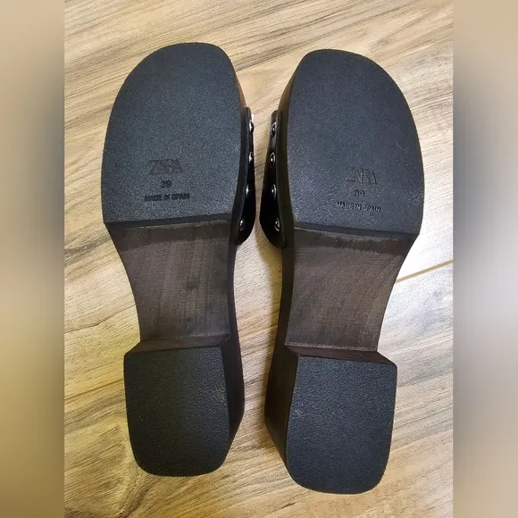 ZARA LEATHER SANDALS LIMITED EDITION, US 8